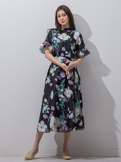 オパールフラワープリントスカート≪セットアップ対応≫