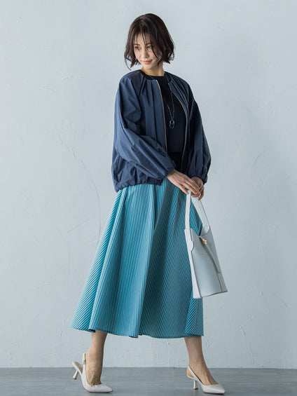 【洗える】タフタライトブルゾン