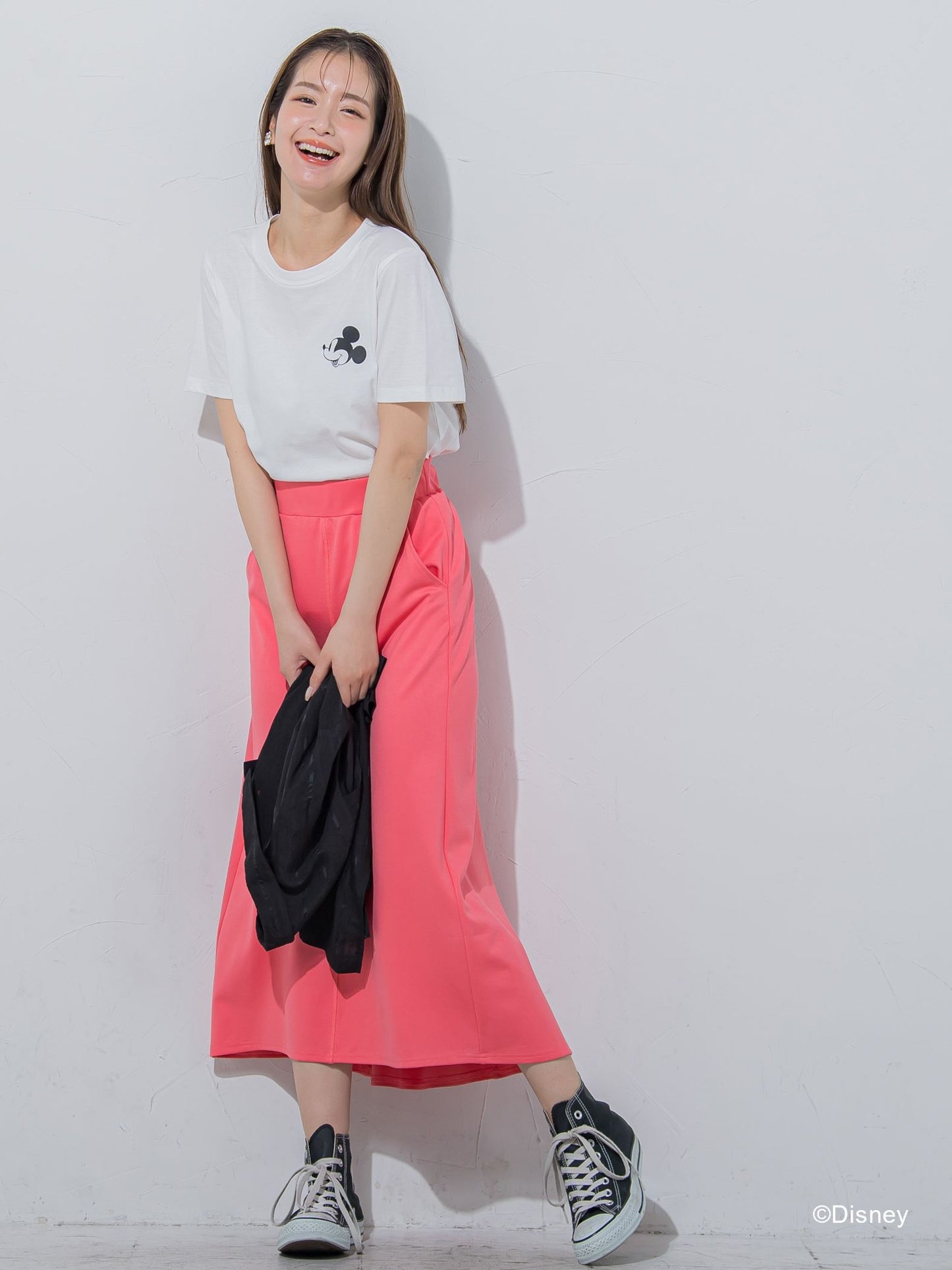 【DISNEY/ディズニー ミッキーマウス】MICKEYコンパクトサイズTシャツ《洗濯機で洗える》