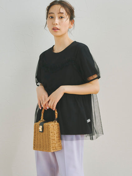 チュールビスチェ付きTシャツ