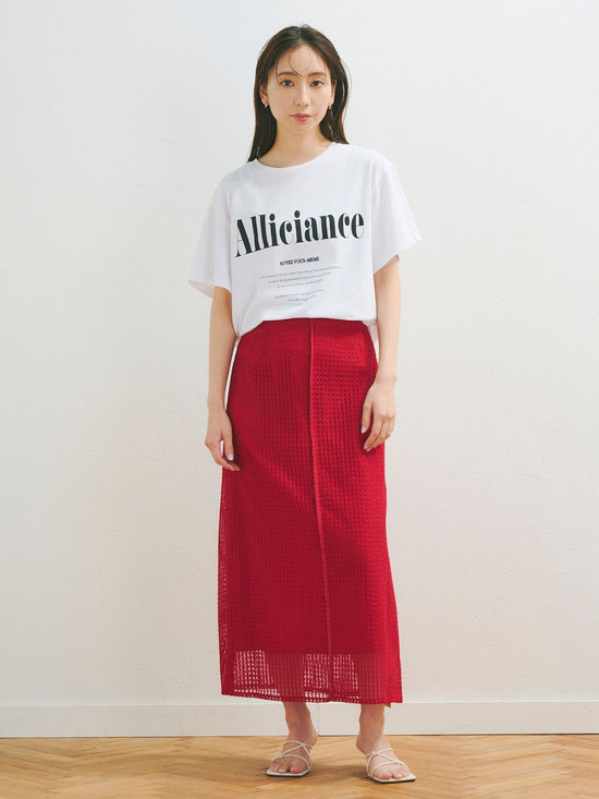 ラッセルメッシュレーススカート