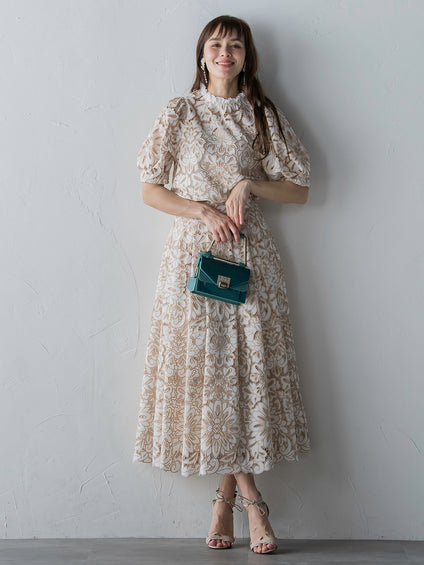 クロスレース刺繍スカート≪セットアップ対応≫