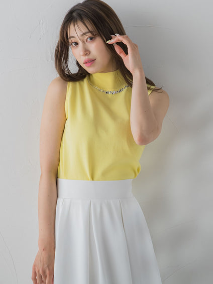 キラキラジュエルネックプルオーバー≪手洗い可能≫