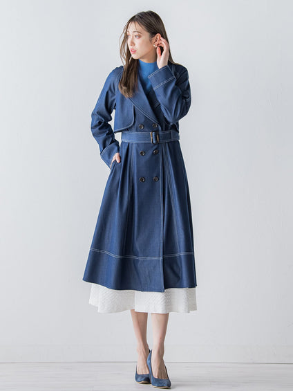 デニムシャンブレートレンチコート