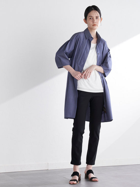 【WEB別注】メリルハイテンションスリットZIPパンツ《洗濯機で洗える》