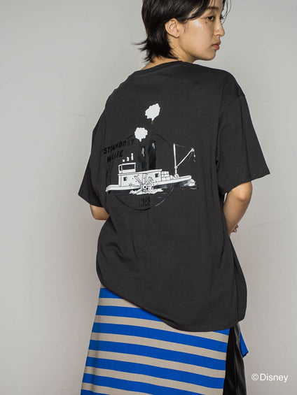 【BIOGRACE】ミッキーマウスTシャツ≪蒸気船ウィリー/洗濯機で洗える≫