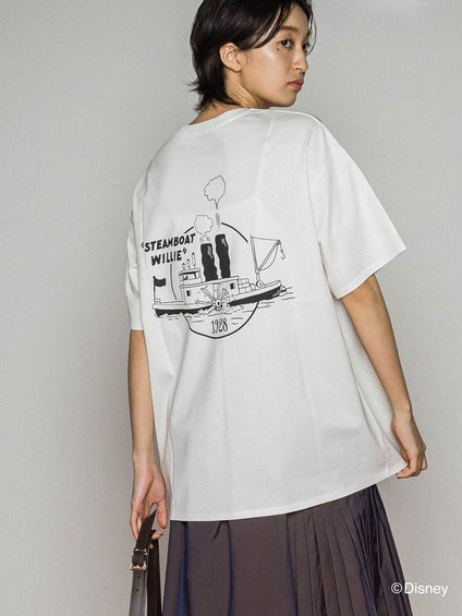 【BIOGRACE】ミッキーマウスTシャツ≪蒸気船ウィリー/洗濯機で洗える≫