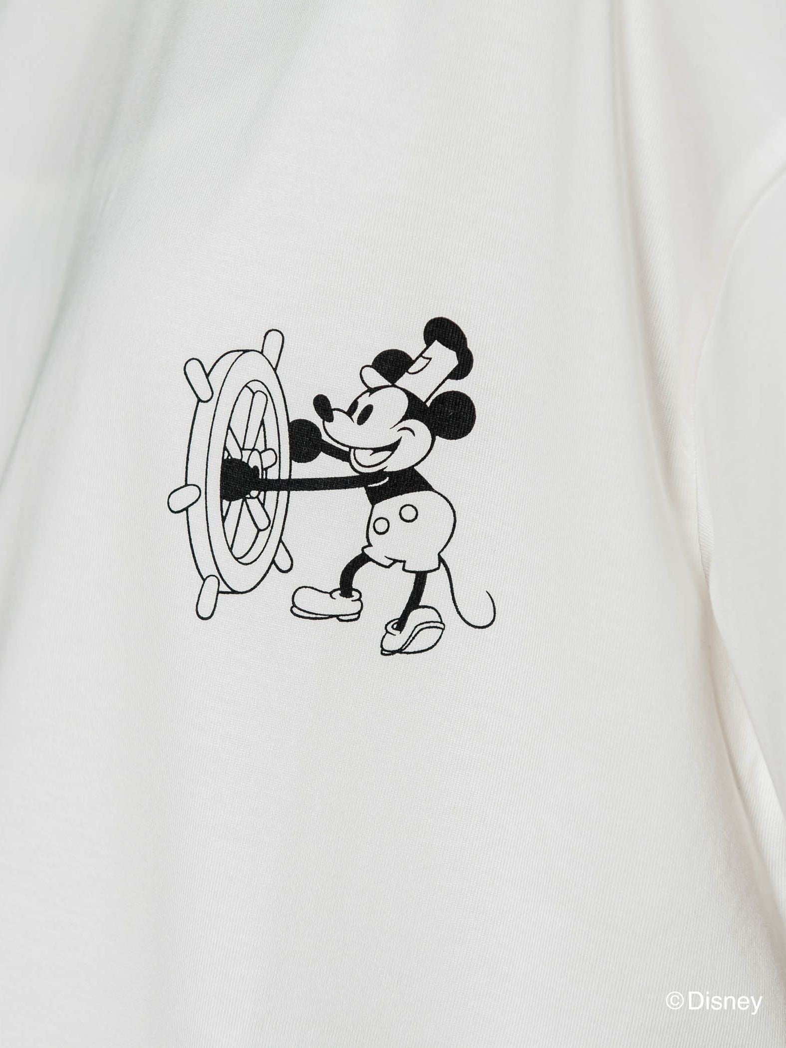 【BIOGRACE】ミッキーマウスTシャツ≪蒸気船ウィリー/洗濯機で洗える≫