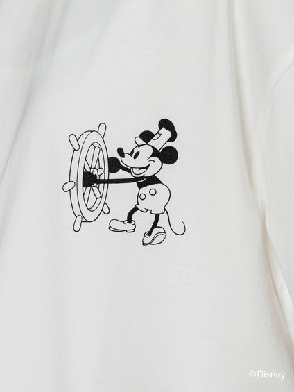【BIOGRACE】ミッキーマウスTシャツ≪蒸気船ウィリー/洗濯機で洗える≫