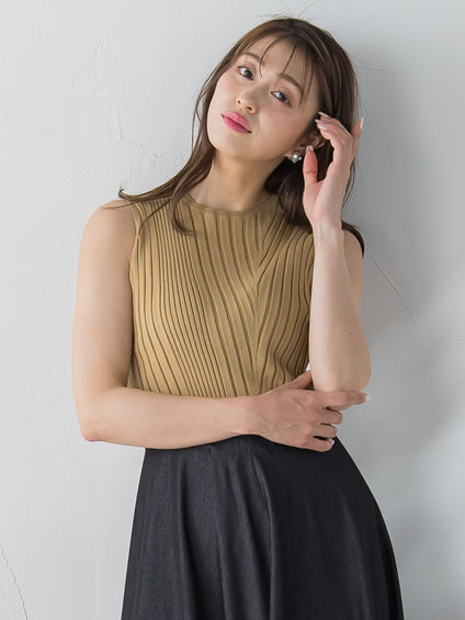 変形リブノースリニット≪手洗い可能≫