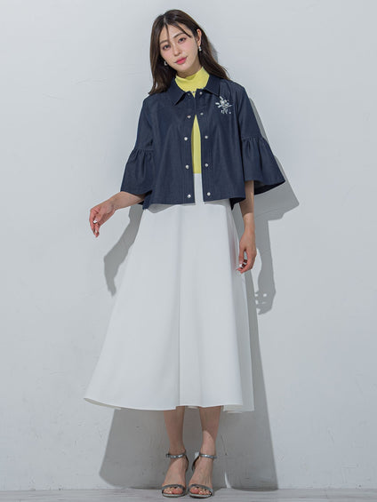 キラキラジュエル付きデニムジャケット