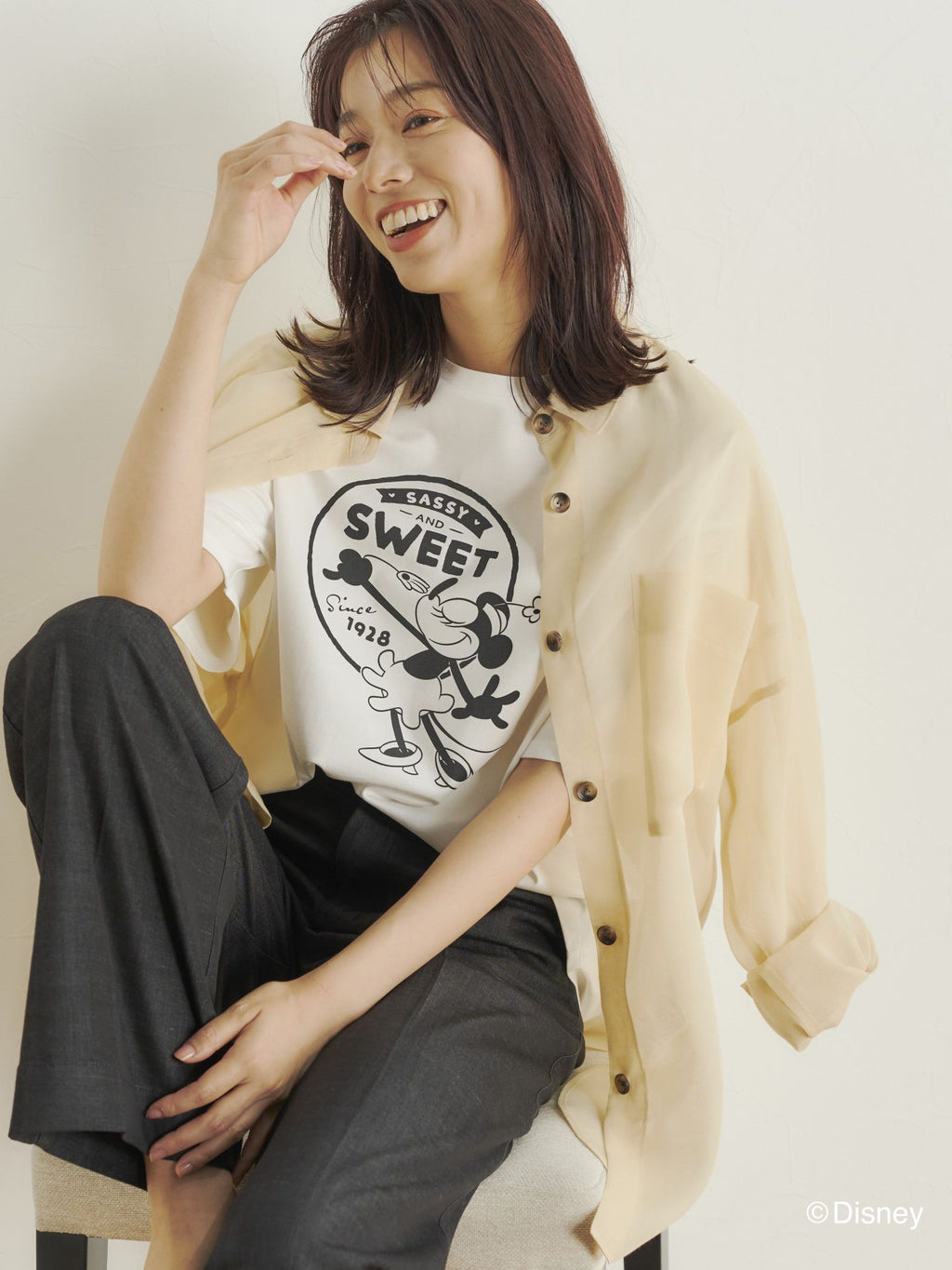 【BIOGRACE】ミニーマウスTシャツ≪蒸気船ウィリー≫ | Droite ...