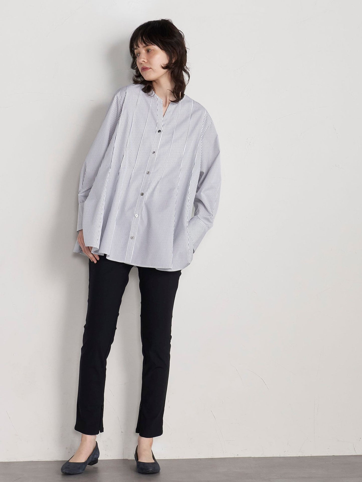 【WEB別注】メリルハイテンションスリットZIPパンツ《洗濯機で洗える》