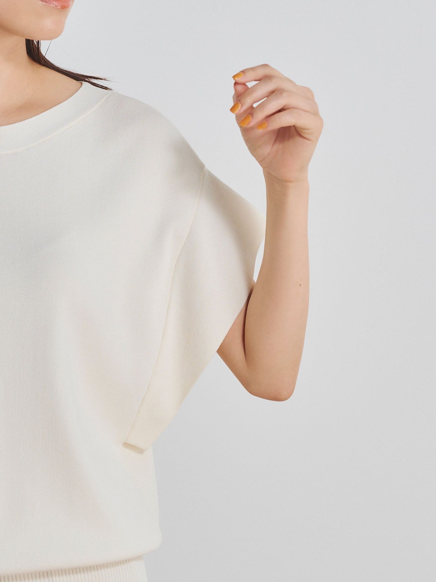 フレンチスリーブTシャツニット≪手洗い可能≫