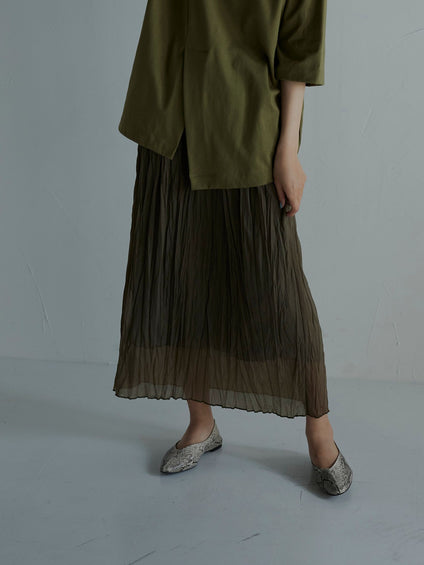 新感覚 軽くて柔らか ポリエステルジャージープリーツスカート