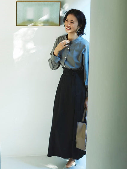 【雑誌掲載】《大草直子さんコラボ【OWN】4th Collection》ハイウエストラップ風スカート