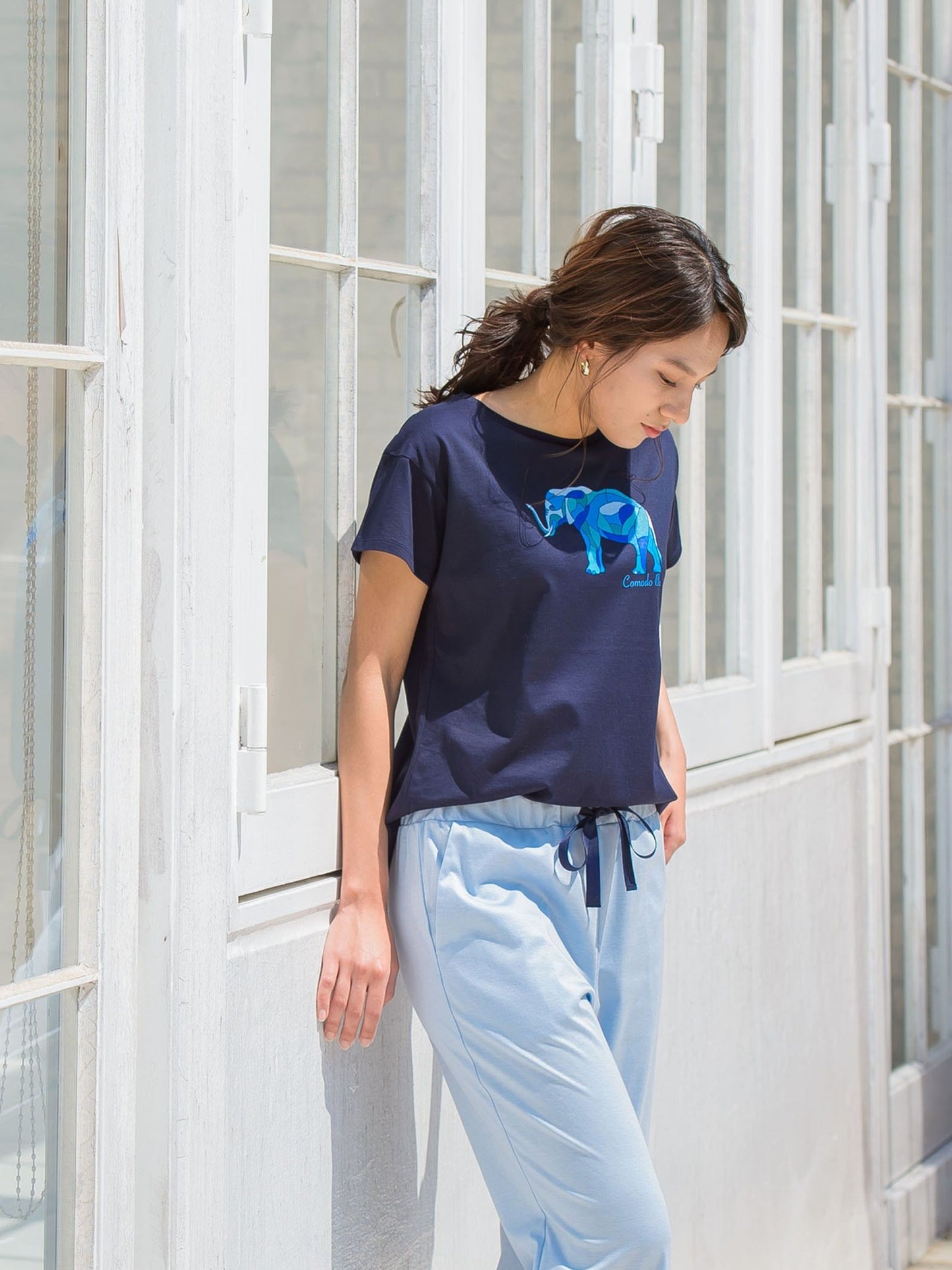 ゾウプリントTシャツ