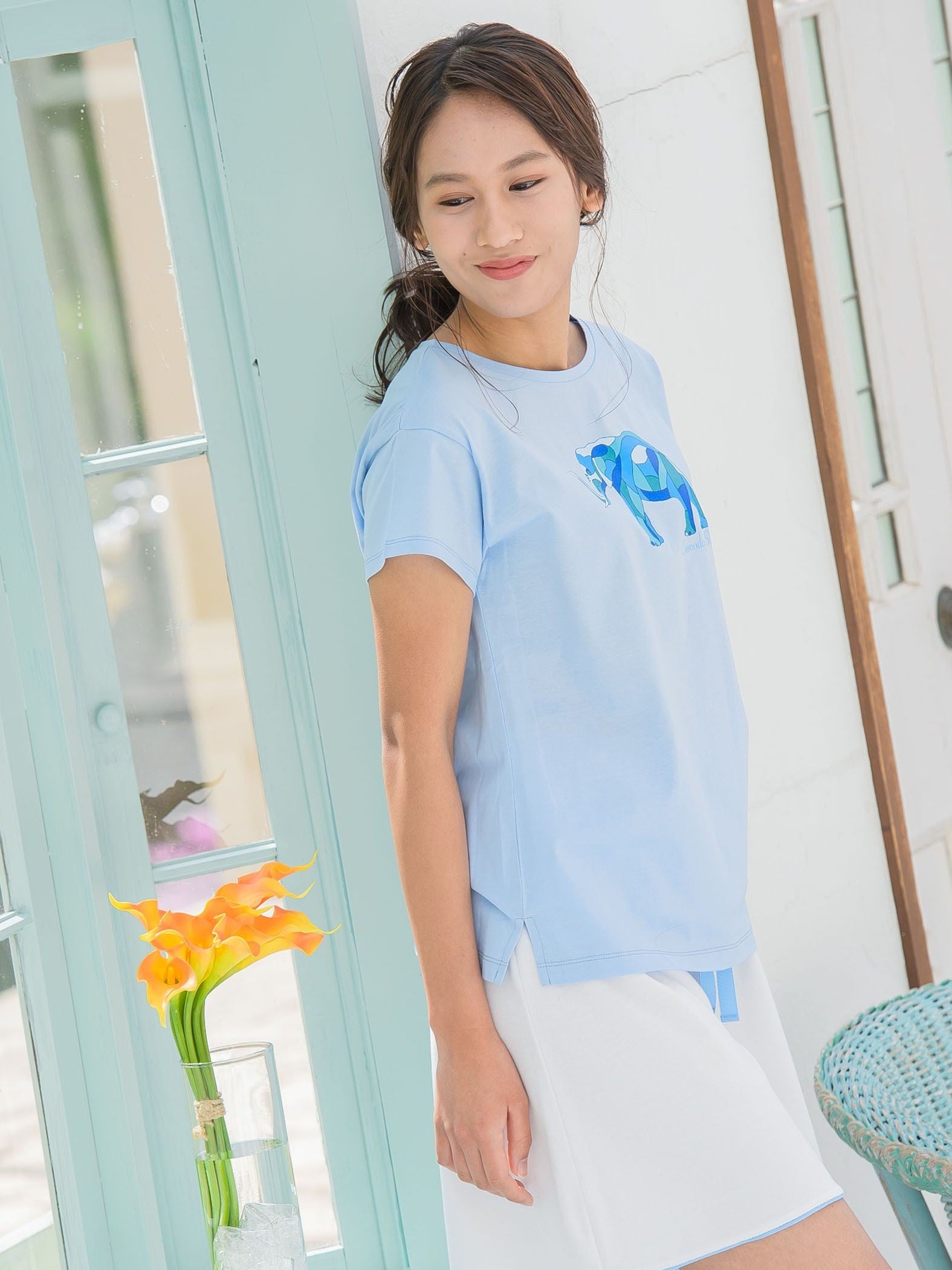 ゾウプリントTシャツ