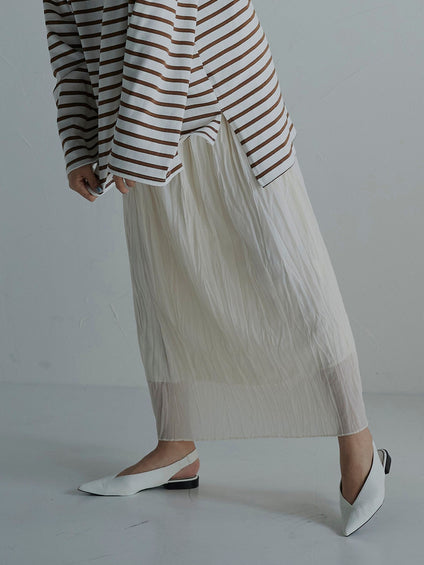 新感覚 軽くて柔らか ポリエステルジャージープリーツスカート