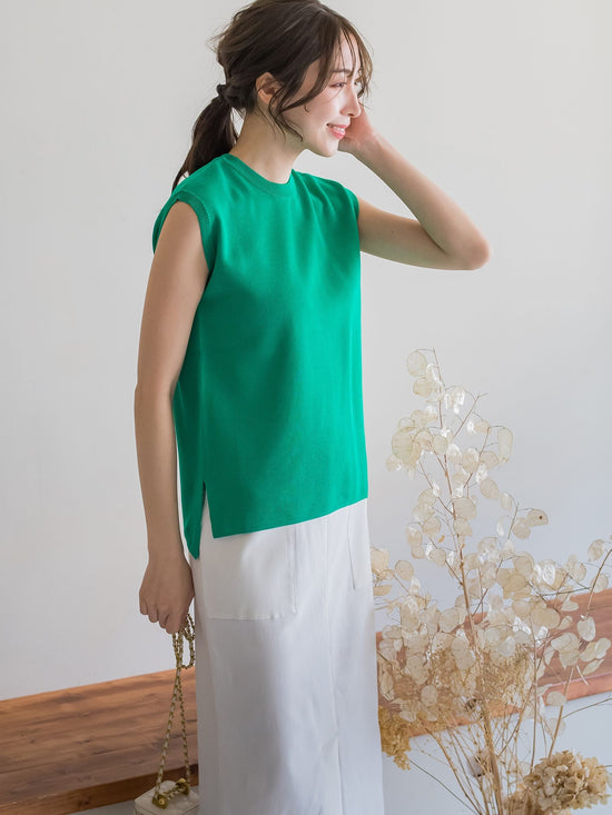 【ビッキー定番/新色登場！これからの夏に大活躍】麻タッチプルオーバー《手洗い可能》
