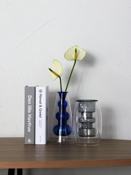【JLounge限定】お部屋に彩りを カラフルフラワーベース gray