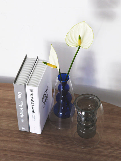 【JLounge限定】お部屋に彩りを カラフルフラワーベース gray