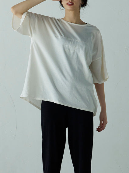 ２つの顔が楽しめる 2WAY厚盛ロゴＴシャツ ≪PREMIUM COTTON≫