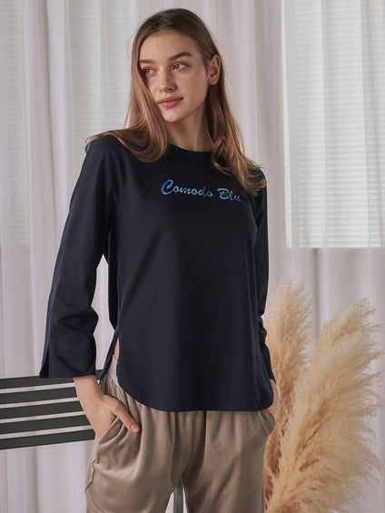 発砲プリントロングTシャツ