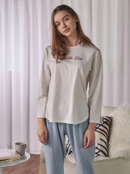 発砲プリントロングTシャツ