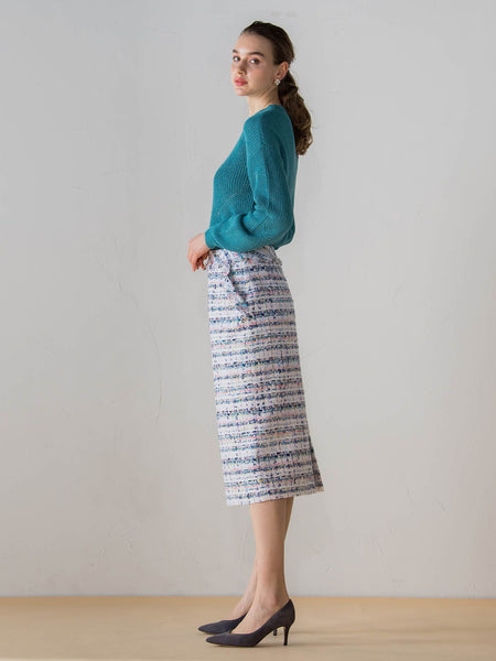 タグ無しほぼ未使用✨Viaggio blu　ツイードタイトスカート