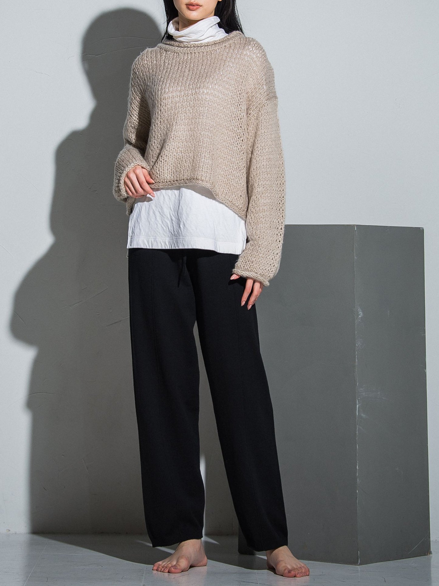 とろけるような至福の肌心地 HEAVENLY COTTON ハイネックカットソー ≪手洗い可能≫