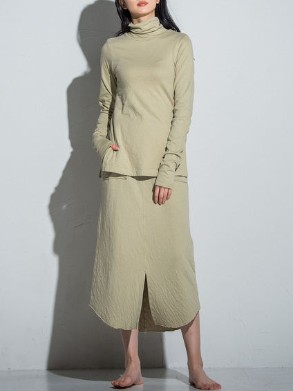 とろけるような至福の肌心地 HEAVENLY COTTON Working skirt ≪手洗い可能/サスティナブル素材使用≫