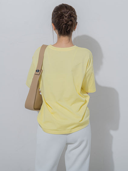 【夏のストリートファッション】レモネードプリントTシャツ《洗濯機で洗える》