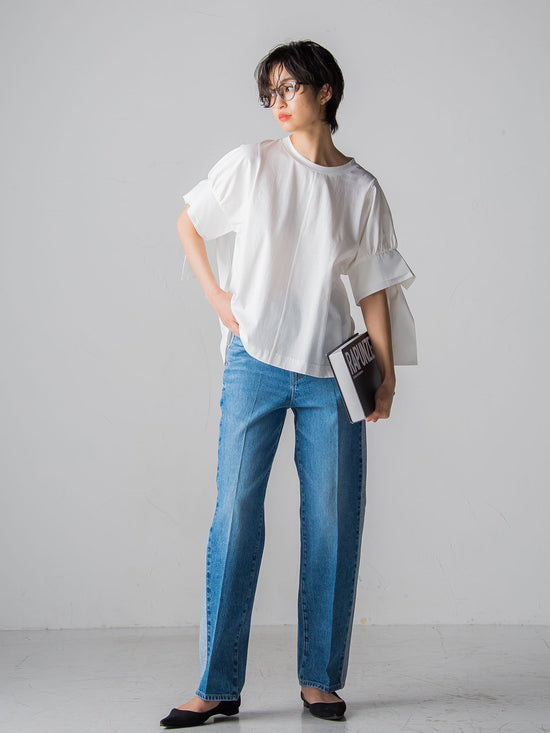 WATER LESS DENIMサイドラインパンツ≪洗濯機で洗える≫