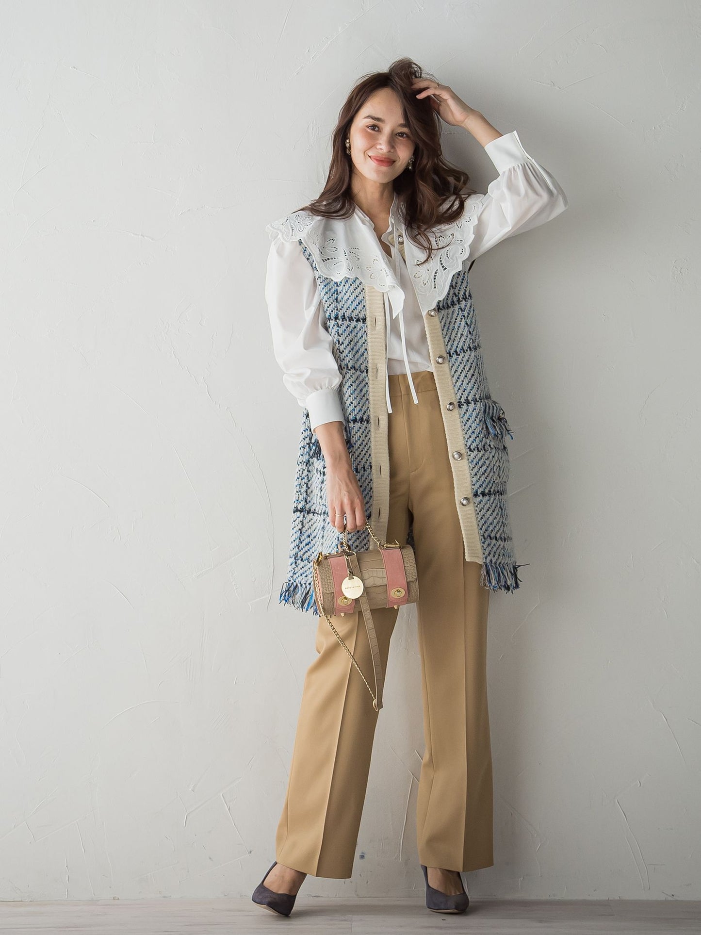 サスペンダー付き2WAYワイドパンツ