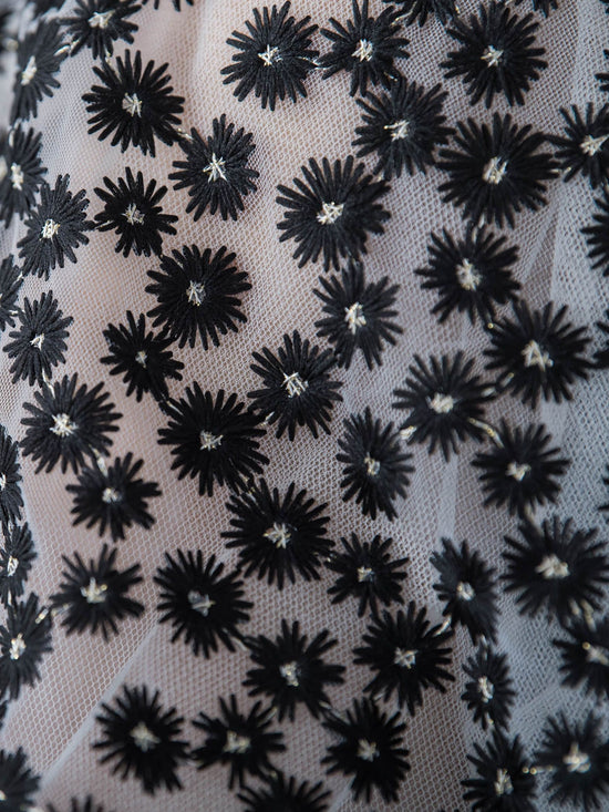 チュール刺繍ドッキングカットソー ≪手洗い可能≫