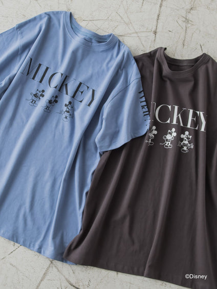 【DISNEY/ディズニー ミッキーマウス】MICKEYオーバーサイズTシャツ《洗濯機で洗える》