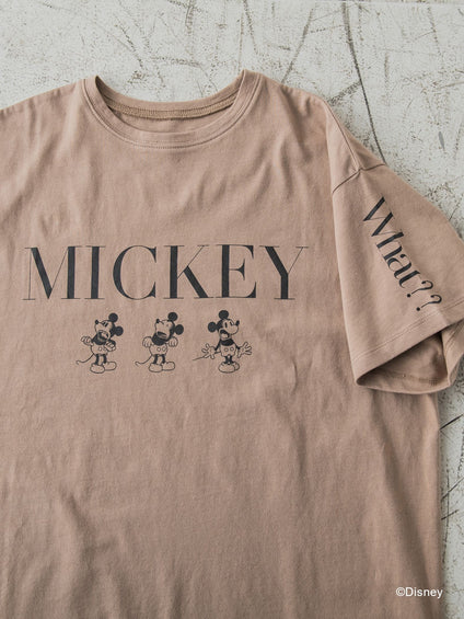 【DISNEY/ディズニー ミッキーマウス】MICKEYオーバーサイズTシャツ《洗濯機で洗える》