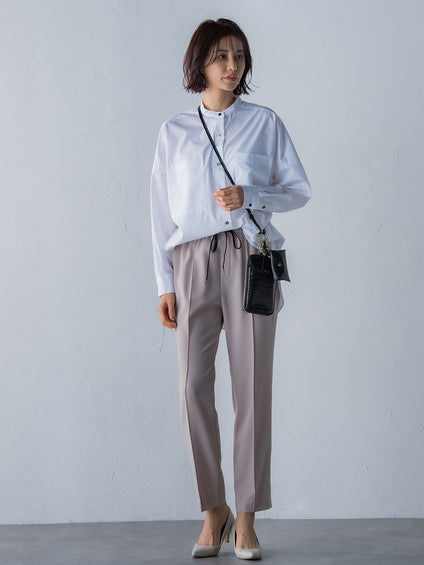 ドロストテーパードパンツ≪洗濯機で洗える≫