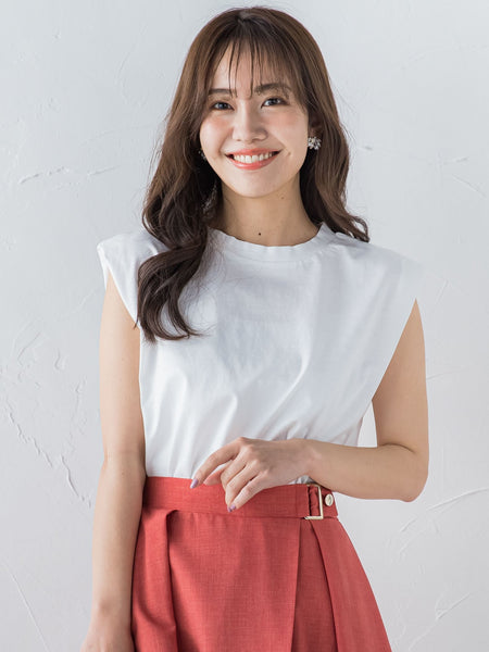 フレンチスリーブカットソー ≪手洗い可能≫