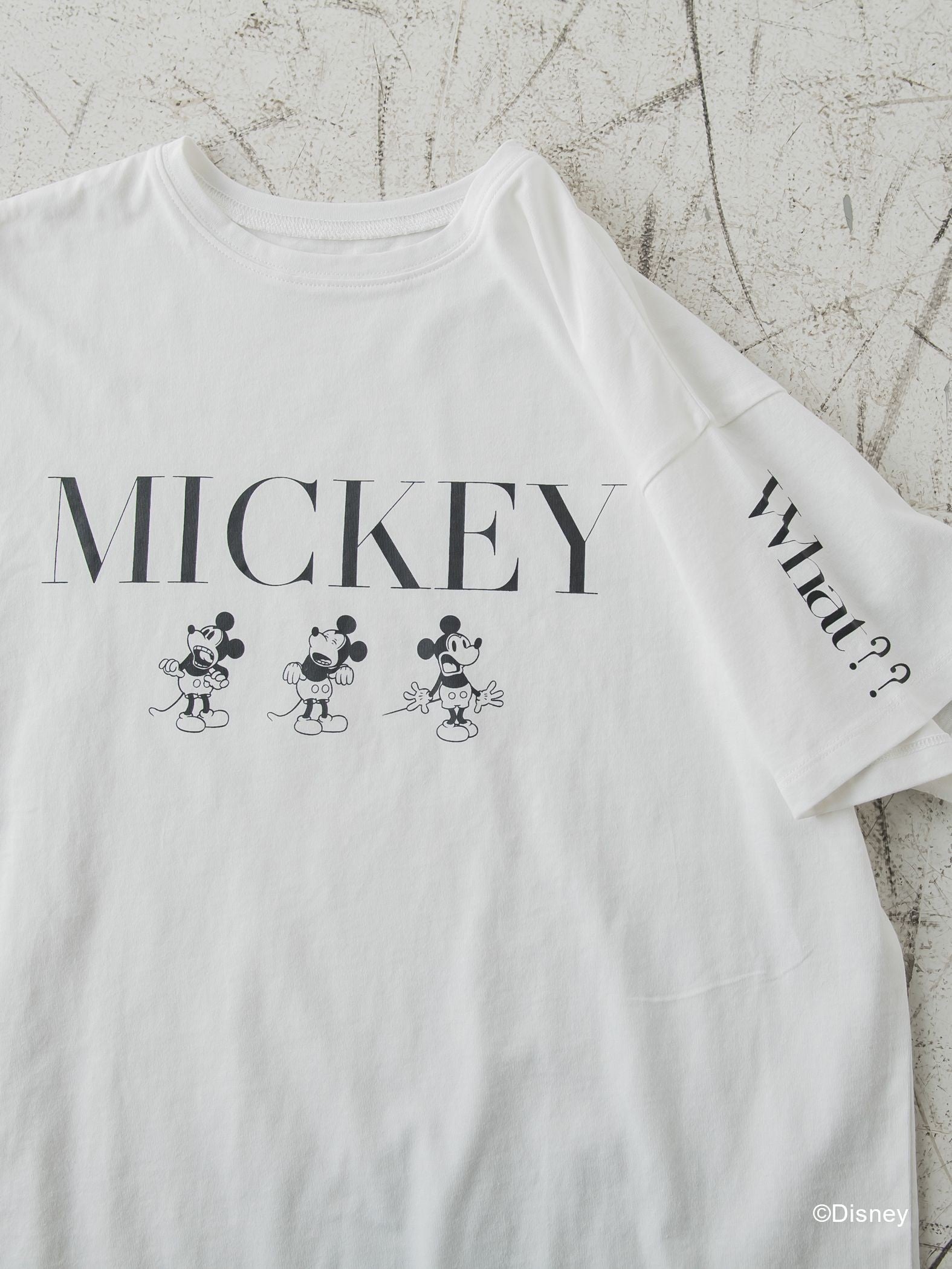 【DISNEY/ディズニー ミッキーマウス】MICKEYオーバーサイズTシャツ《洗濯機で洗える》