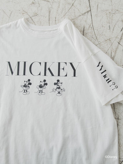 【DISNEY/ディズニー ミッキーマウス】MICKEYオーバーサイズTシャツ《洗濯機で洗える》