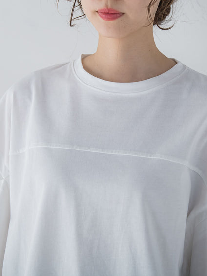 【さり気ない肌見せ】スリットTシャツ《洗濯機で洗える》