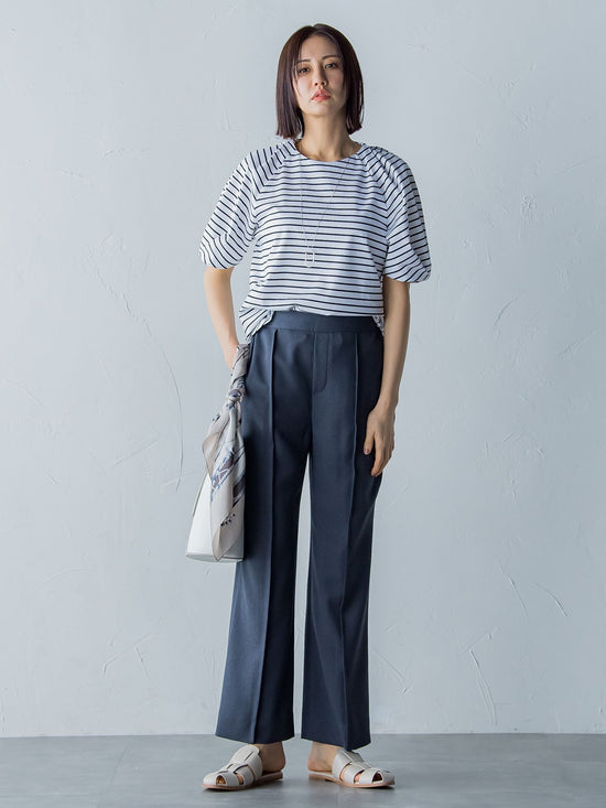 アリシアリノスタイルアップワイドパンツ≪洗濯機で洗える/シワになりにくい/ストレッチ/セットアップ≫