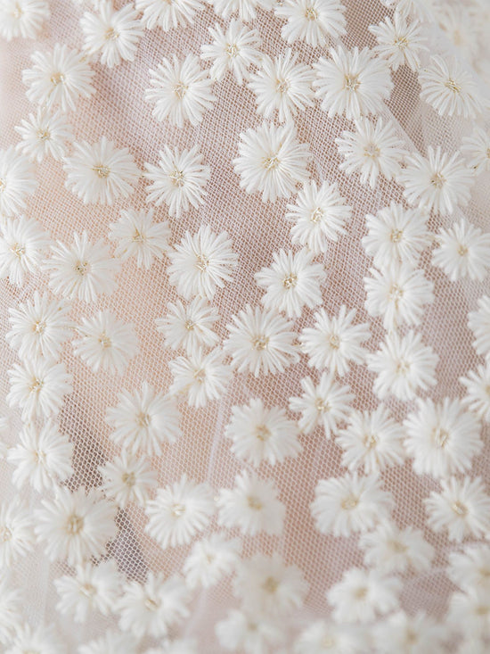 チュール刺繍ドッキングカットソー ≪手洗い可能≫