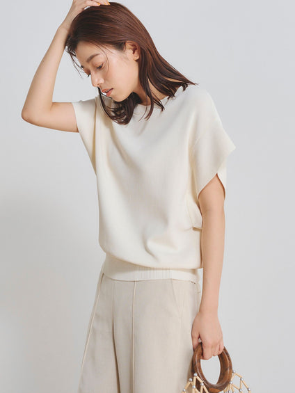 フレンチスリーブTシャツニット≪手洗い可能≫