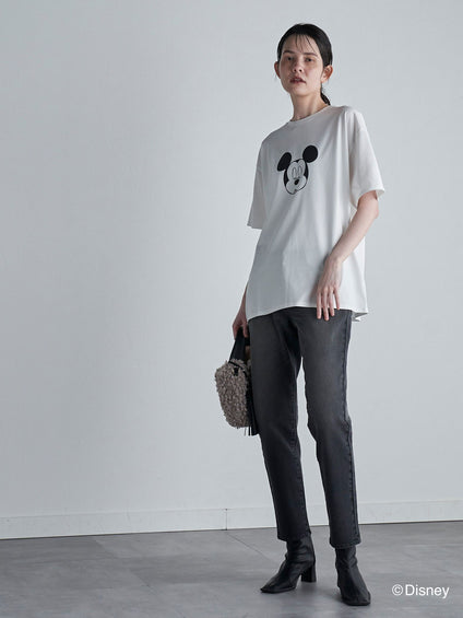【BIOGRACE】ミッキーマウスTシャツ≪クローズアイ/洗濯機で洗える≫