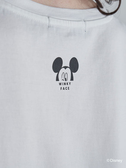 【BIOGRACE】ミッキーマウスTシャツ≪クローズアイ/洗濯機で洗える≫