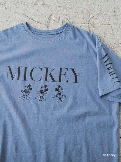 【DISNEY/ディズニー ミッキーマウス】MICKEYオーバーサイズTシャツ《洗濯機で洗える》