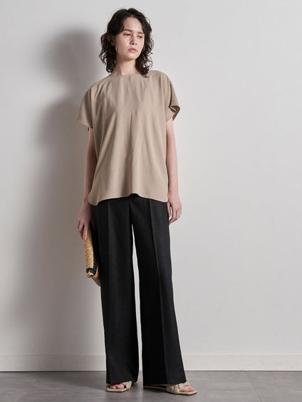 【極】シワになりにくいファージュストレッチパンツ《吸湿速乾/洗濯機で洗える》